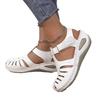 15 Colors Summer New Large Size European and American Daily Leisure Bag Head Medium Heel Velcro Wedge Heel Sandals