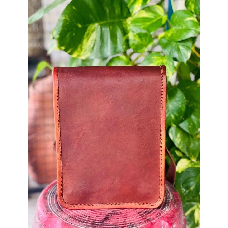 Wax Leather Goat Messenger Genuine Shoulder Men's Handmade