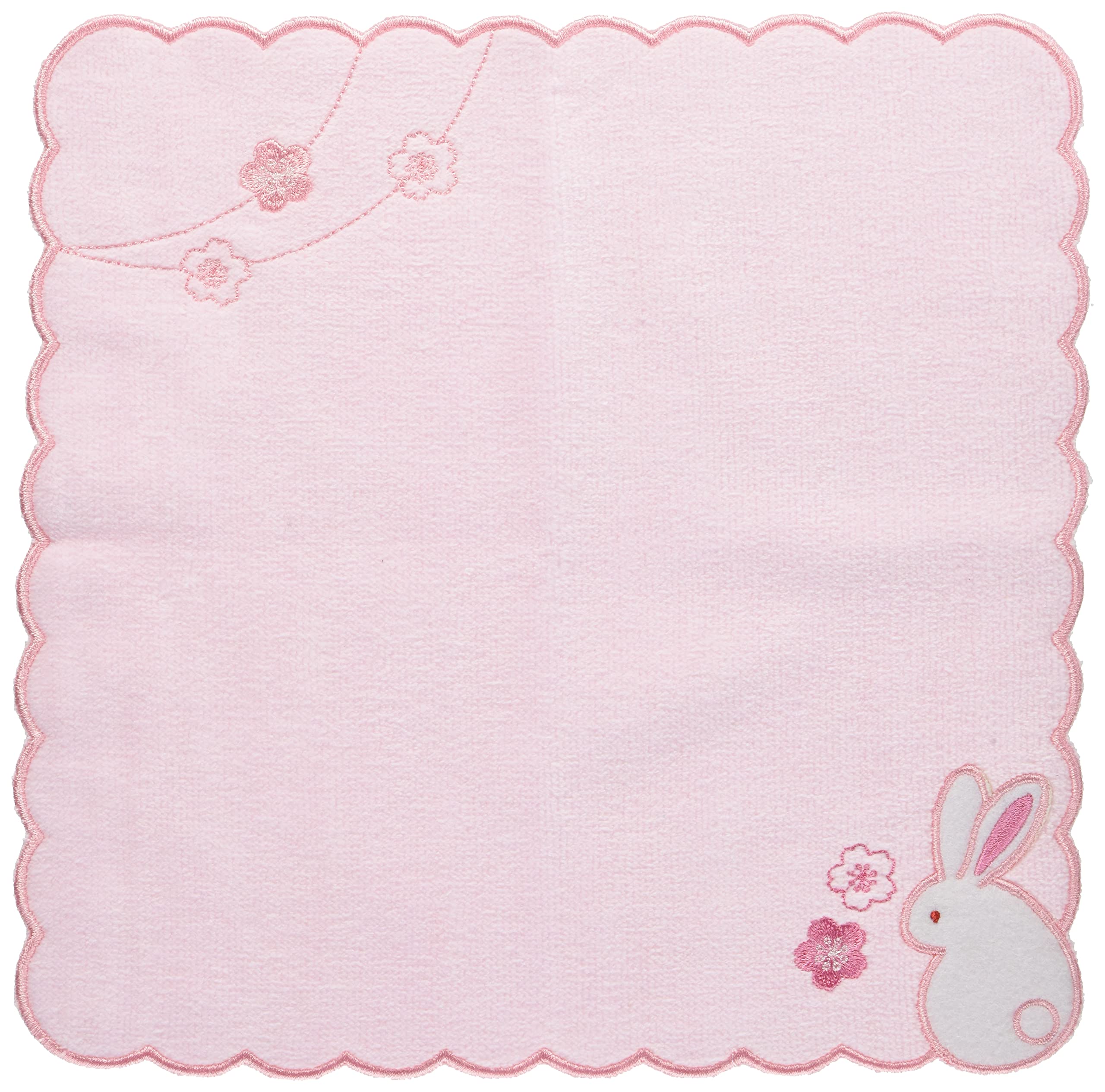 Maruzen Mini Fluffy Rabbit 25 x 25 cm Towel, Pink,