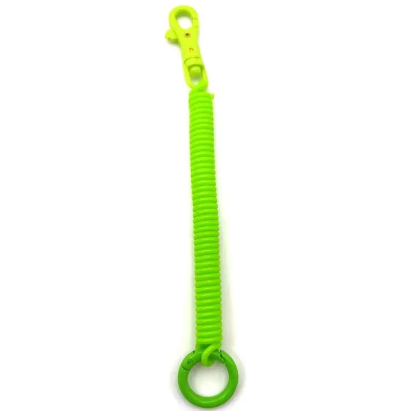 Coil Springs Keychain Stretchy Spiral Spring Coil Retractable Coil Springs Keychain With Metal Clasp Key Chain Holder Lanyard