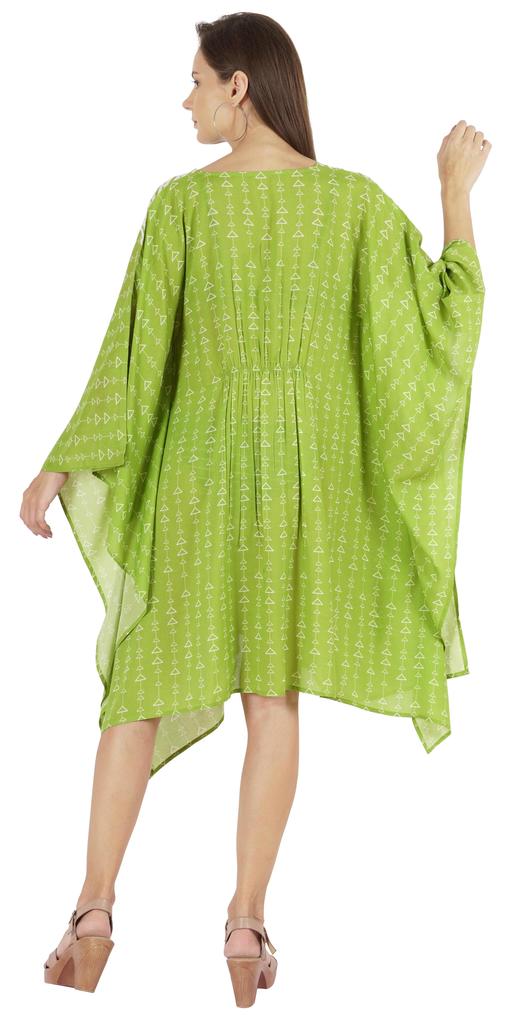 Moomaya Damen Sommer Strandmode Party Kimono Kaftan Bedrucktes Kaftan Kleid Maxi