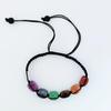 Exotic Seven-Color Crystal Woven Bracelet: Handmade Irregular Beaded Yoga Energy Bangle