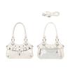 JIAERDI Harajuku Star Ita Bag Women Double Strap Adjustable Clear Leather Tote Purse Subculture Daily Versatile Shoulder Bag Y2K