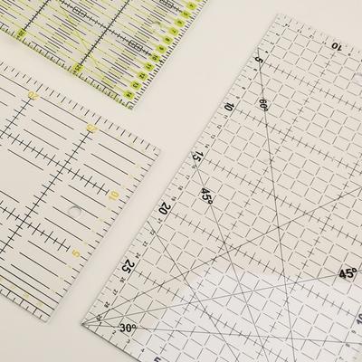 Clear Mark Quilting Rulers Acrylic Material Multi-Size Square Quilting Rulers Fabric Cutting Ruler Quilting Projects