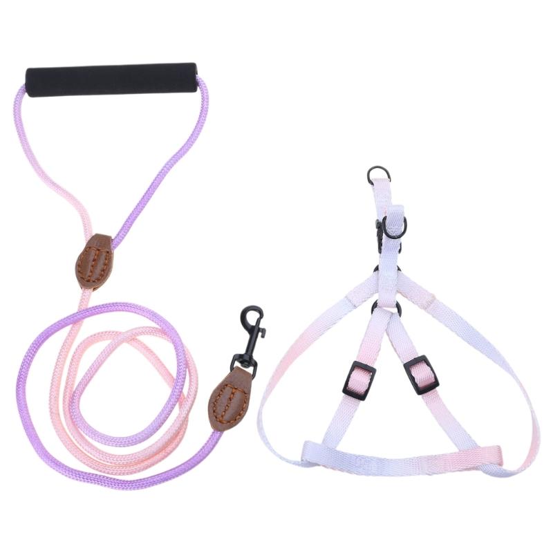 Dog Harness for Small Medium Dogs Fabric Chest Harness Outdoor Training Harness Adjust Leash for Dog Walking Supply