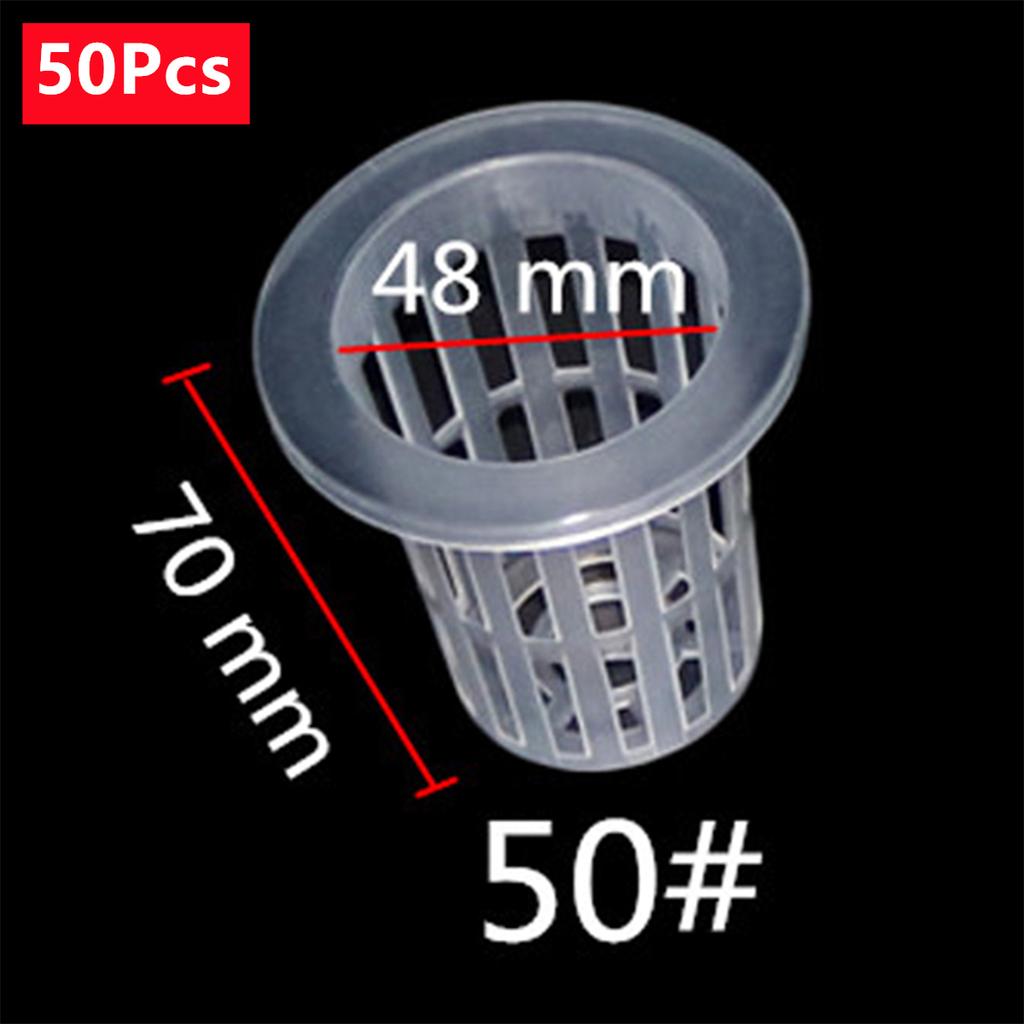 Transparent Planting Net Cup Hydroponic Colonization Mesh Pot Flower Vegetable Nursery Basket Soilless Growing Basket 5/50Pcs