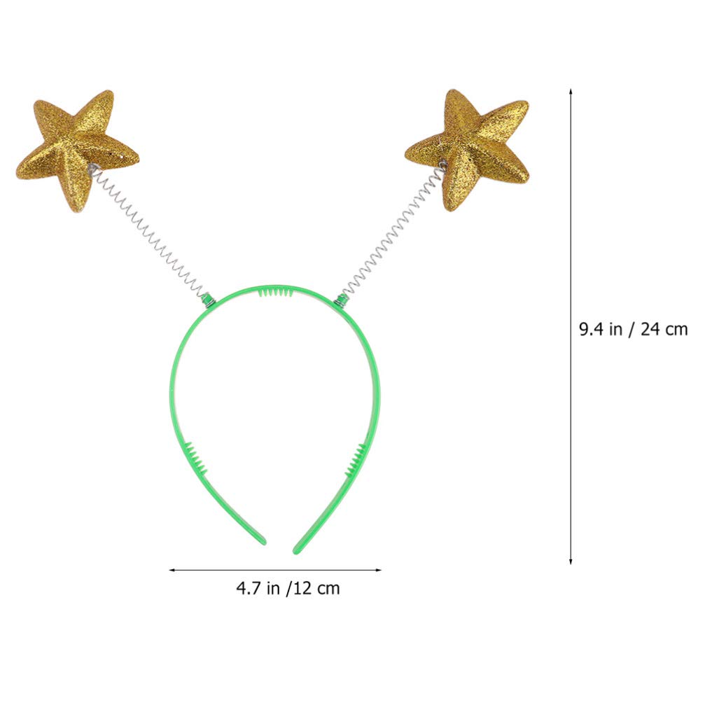 LALAFINA Antenna Headbands, Star Pompom Sequin Headbands, Alien Headbands, ButterflyBee Headbands, Party Cosplay Accessories, Yellow, Set of 8