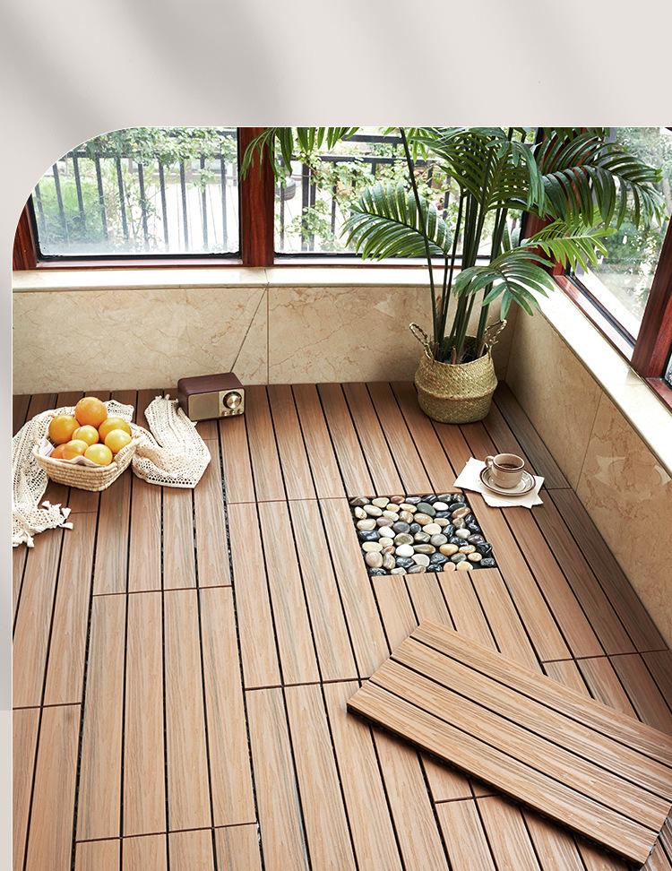 Piso à Prova d'Água para Terraço Exterior: Madeira Plástica Sólida Autoportante, Anticorrosiva.