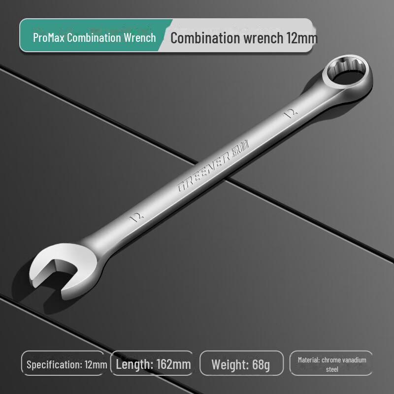 Green Forest Dual-Purpose Wrench Set: Double-Head, Open-End, 13-14mm