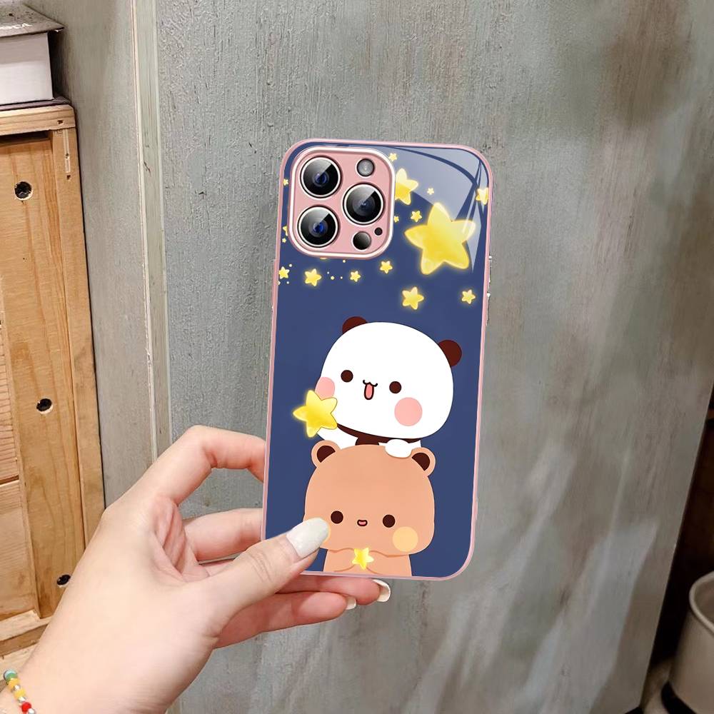 Cute Bubu Dudu Tempered Glass For Iphone 14 13 12 11 Pro Mini XS MAX 14Plus X XS XR Cover