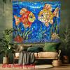 Colorful Marine Creatures Digital Printing Polyester Wall Tapestry Suitable for Use In Living Rooms Bedrooms Offices Bars Party