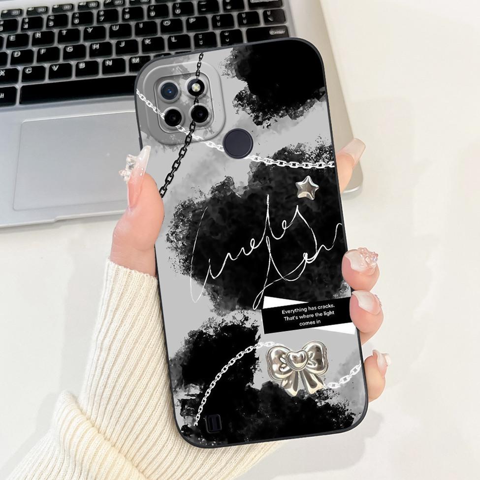 For Realme C21Y RMX3261 RMX3263 C25Y RMX3269 Cover For Realme C21Y Case Cute Cat Funny Cool Fashion Silicone Shockproof Bumper