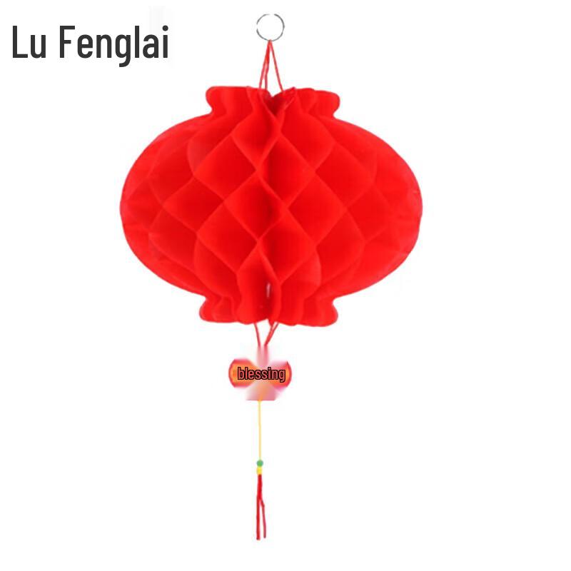 Бумажный фонарик-соты 25cm (100 pcs) красный