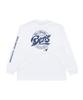 BEN DAVIS Circle Logo Long Sleeve T-Shirt White [Oversized]