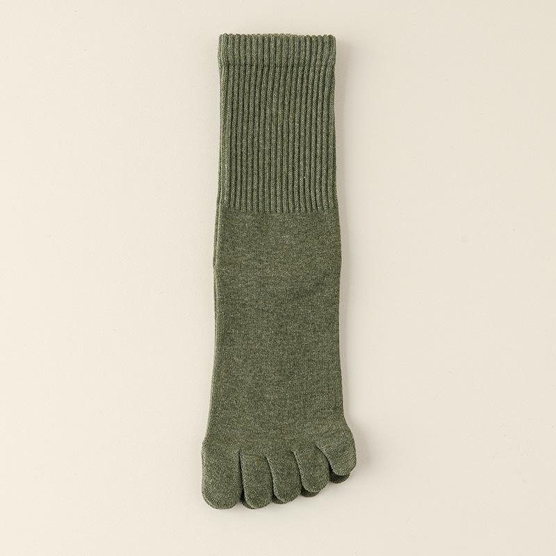 

Женские носки с пятью пальцами, дышащие, тонкие хлопковые, влагоотводящие, дезодорирующие и антибактериальные носки до середины икры для бега и спорта с разделенными пальцами 1 pair