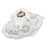 Pet Wedding Veil Dog Flower Headdress Diamond Bow Veil Clip Pet Dog Accessory