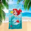 1pc Ariel The Little Mermaid Beach Towel - Polyester 2D Print Underwater Friends Design, Quick-Dry & Lightweight for Swim
