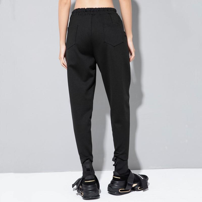 High Waist Black plus size vintage Women Casual spring autumn winter pencil Pants