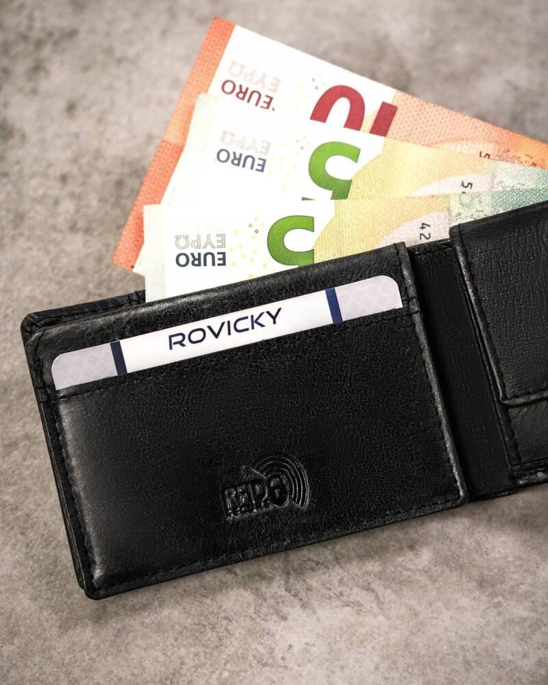 Small men's leather wallet without clasp - Buffalo Wild