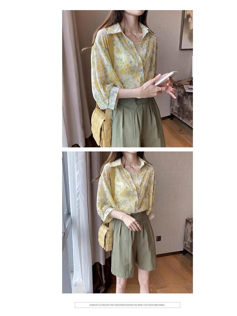 High Waist Cotton Wide-Leg Summer Shorts for Women - Plus Size, Korean Style, Non-Elastic, Loose Fit