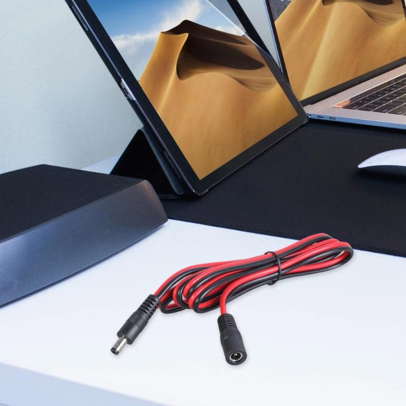 DC5.5x2.1mm To DC5.5x2.1mm Extension Cable Male To Female Connector Cord 14AWG for Cameras and LED Light Routers