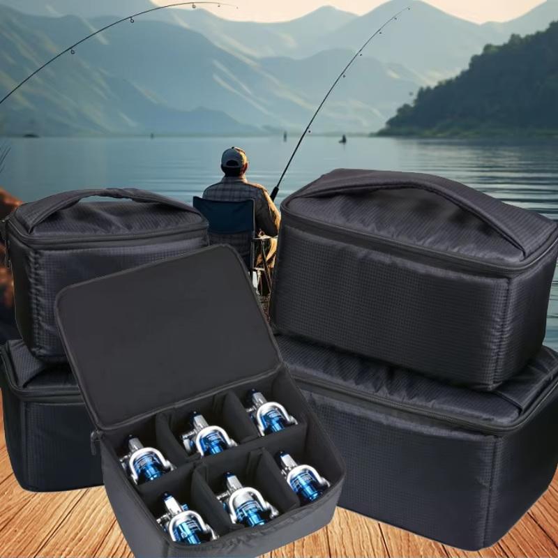 2/3/4/6 Grids Fishing Reel Case Fishing Reel Storage Bag For Baitcasting Wheel Pouch Tools Tackles Fishing Accessories