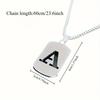 Hip Hop Stainless Steel Men Women Pendant Necklace Hollow 26 Letter Without Plating Design  Style  Chain for Daily Wear and Gift