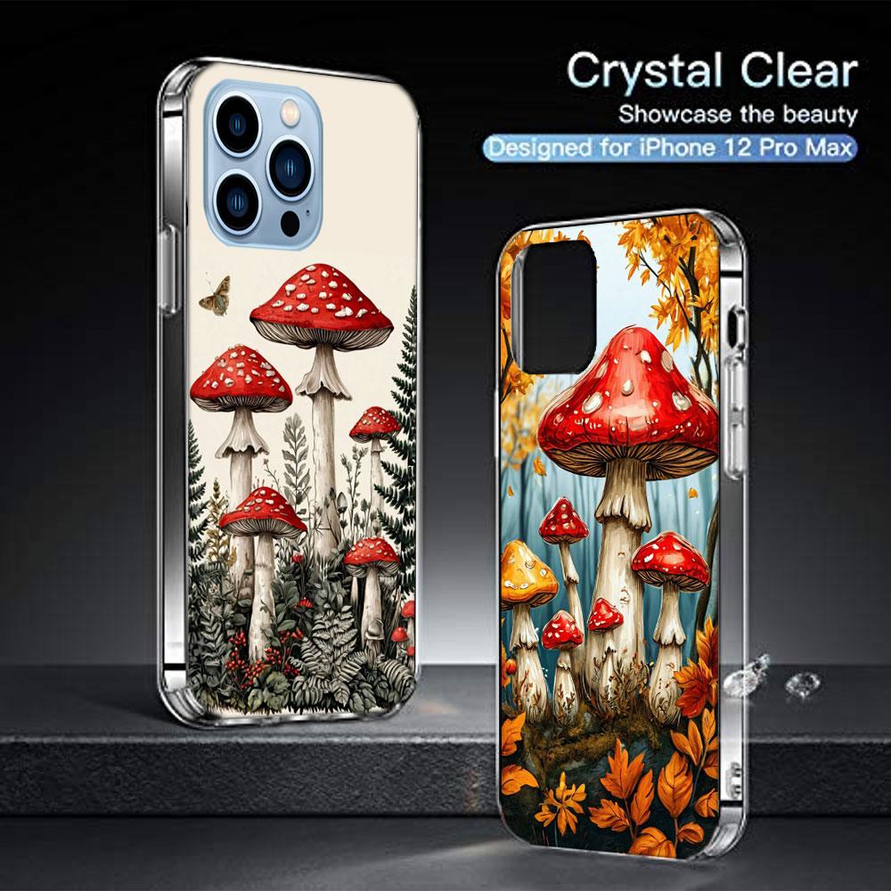 Colorful Mushroom Cases Phone Case For Iphone 17E 16E 17 Air 16 Pro Max 15 Pro 14 Plus 11 13 12 Mini Cover Cases Compatible with