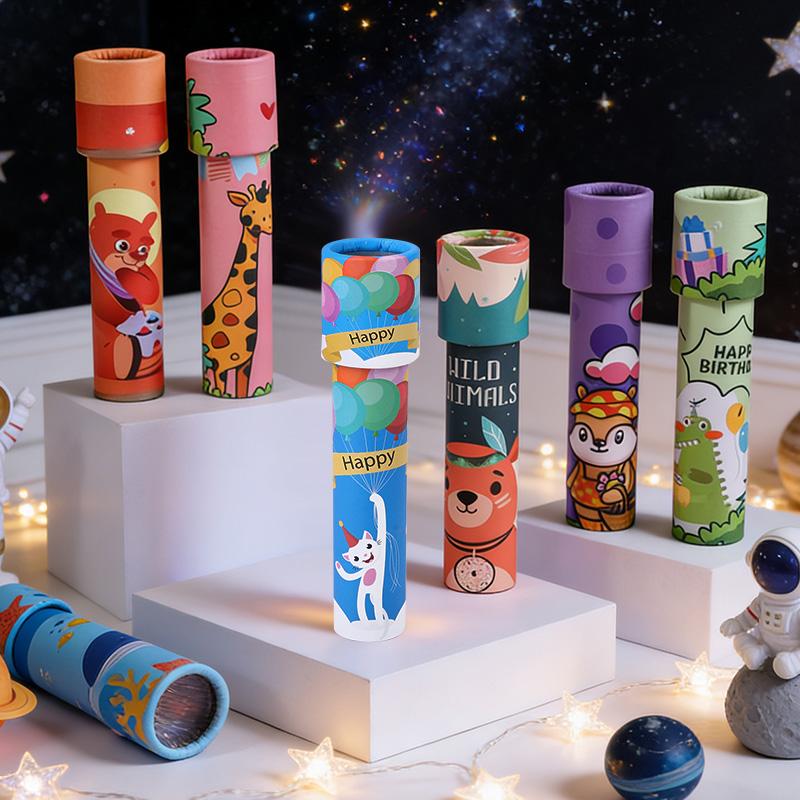 5/10pcs Cartoon Rotating Kaleidoscope for Kids Birthday Party Favors Educational Toy Pinata Fillers School Prizes Baby Shower