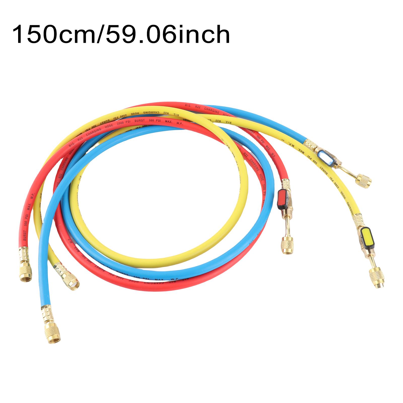 

Refrigerant Charging Hose Apply to R12 R22 R502 Refrigerant Air Conditioning Manifold Gauge 1 4 Thread Hose Set (Pack разноцветный
