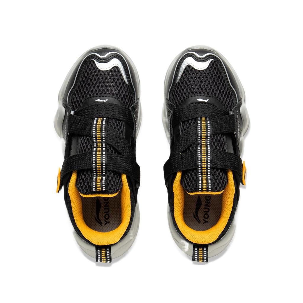 Li Ning Kids Sports Lifestyle Series Synthetic Leather Simple Comfortable Fashion Non-Slip Wear-Resistant Low-Top Outdoor Shoes Kids Shoes YKNV034-7