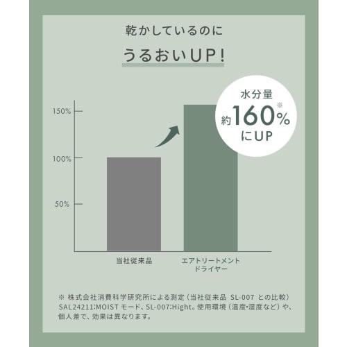 SALONIA Air Treatment Dryer Large Air Volume Quick Drying Lightweight Hair Dryer Stone Gray [.co.jp Exclusive]