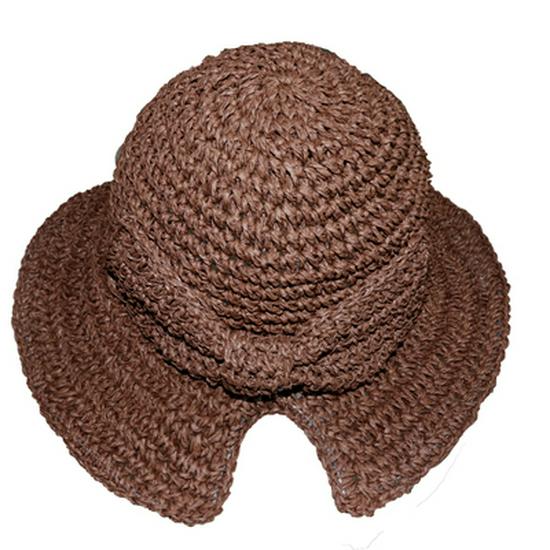 Women's Foldable Japanese Straw Sun Hat with Bow - Casual Summer Bucket/Fisherman Style for Travel & Sun Protection