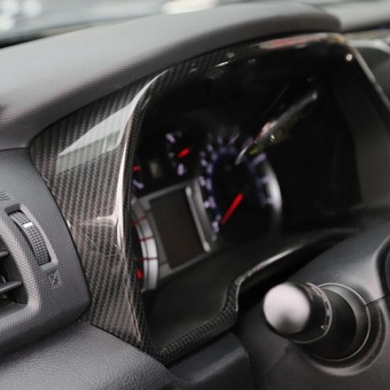 Carbon Fiber Dashboard Box Panel Frame Cover Trim Decor Bezels for 4Runner 2010+