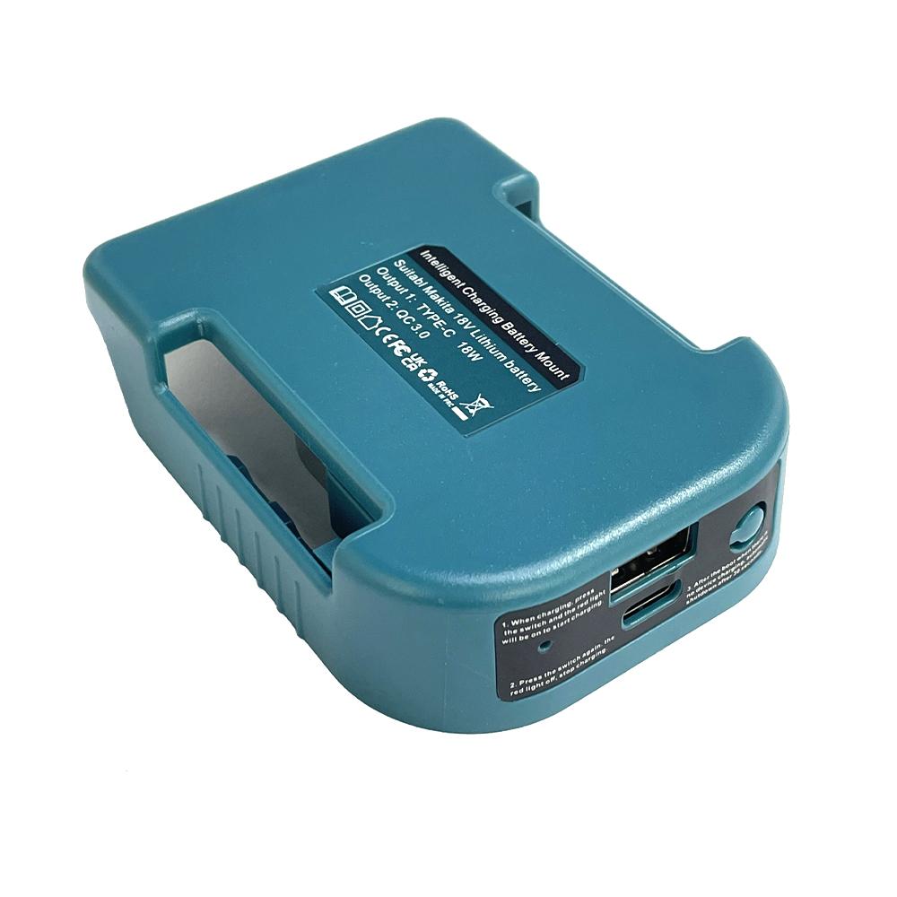 Battery Holder For Makita 18V With USB With Type-C For Makita Battery BL1840 BL1850 BL1860 Charger Adapter Fast Charging