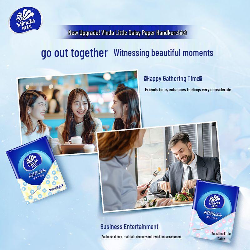 Vinda 4-Ply Unscented Handkerchief Tissues