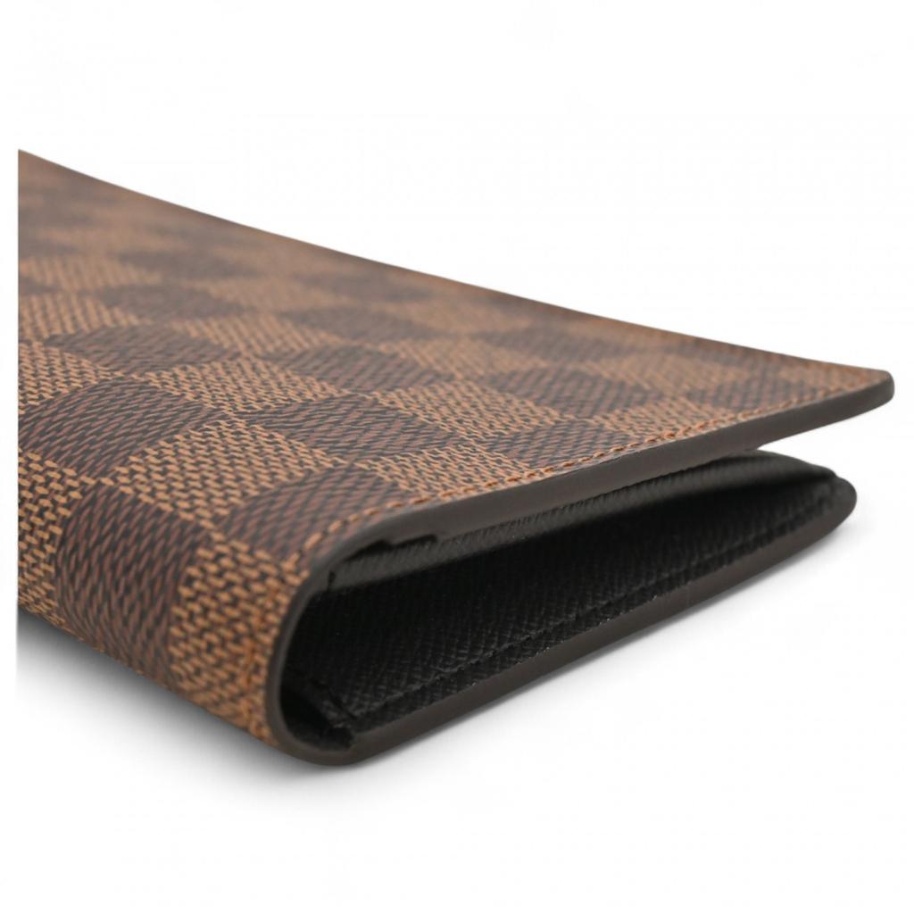 Auth LOUIS VUITTON Damier Portefeuille Brazza Long Wallet Lv7736sn