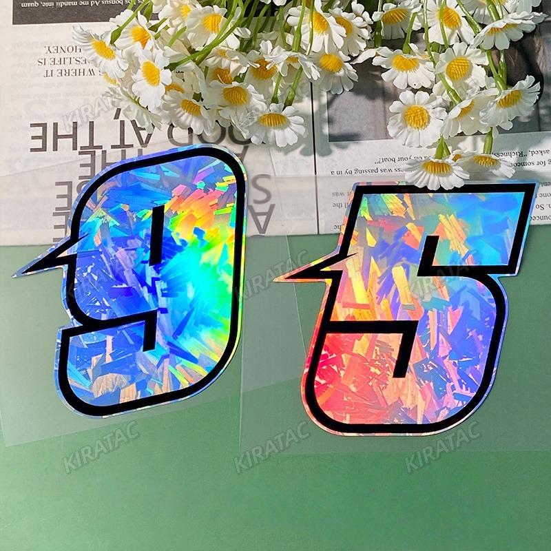 1PC 0to9 Arabic Numerals Holographic Carbon Motorcycle Stickers Waterproof for Motorbike Fairing Fuel Tank Scooter Vinyl Decals