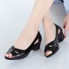 Women's Shoes: Thick-soled Large-size Shoes, Sloping Heel Versatile Sandals, Fish-mouth Style Single Shoes