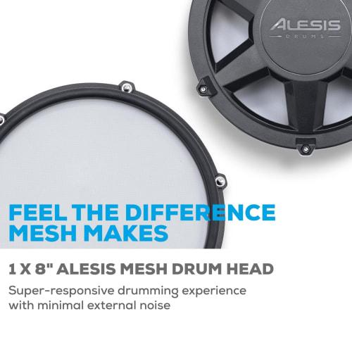 Alesis Nitro Max Kit Electronic Drum Set Expansion Pack: Mesh Tom Pads, 10-inch Cymbals with Choke Function, and Connection Cables