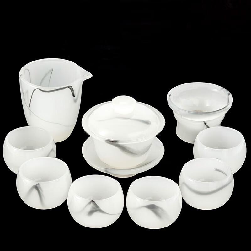 Ink-Scented Glazed 8-Piece Kung Fu Tea Set