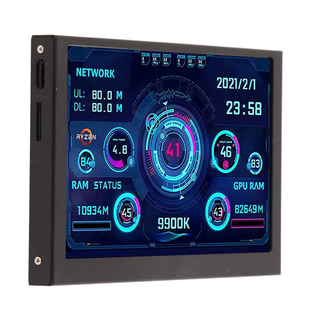 PC CPU Data Monitor 5in IPS USB C TYPE C for PC Temperature Display Screen PC CPU GPU RAM Data Monitor