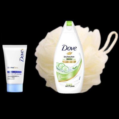 Dove Feuchtigkeitsspendende Handcreme & Tragbares Duschgel Set