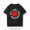 2024 New Red Hot Chili Peppers Rock Band Short Sleeve Men's Loose Cotton Off Shoulder T-shirt Streetwear