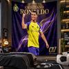 Wandbehang Wandteppich Cristiano Ronaldo Druck Stoff für Wohnzimmer Schlafzimmer Heimdekoration