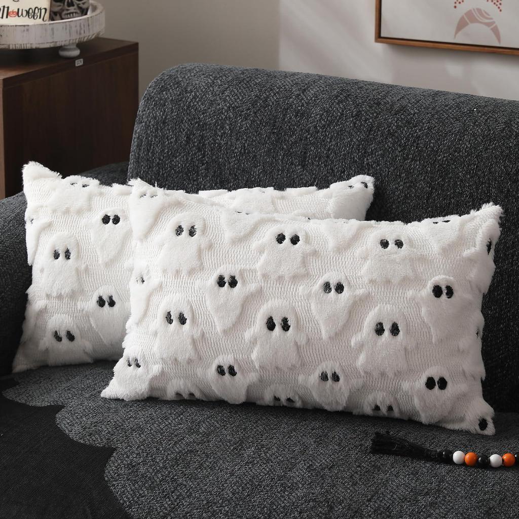 Funny Halloween Imp Plush Cushion Backrest Cover for Living Room Sofa