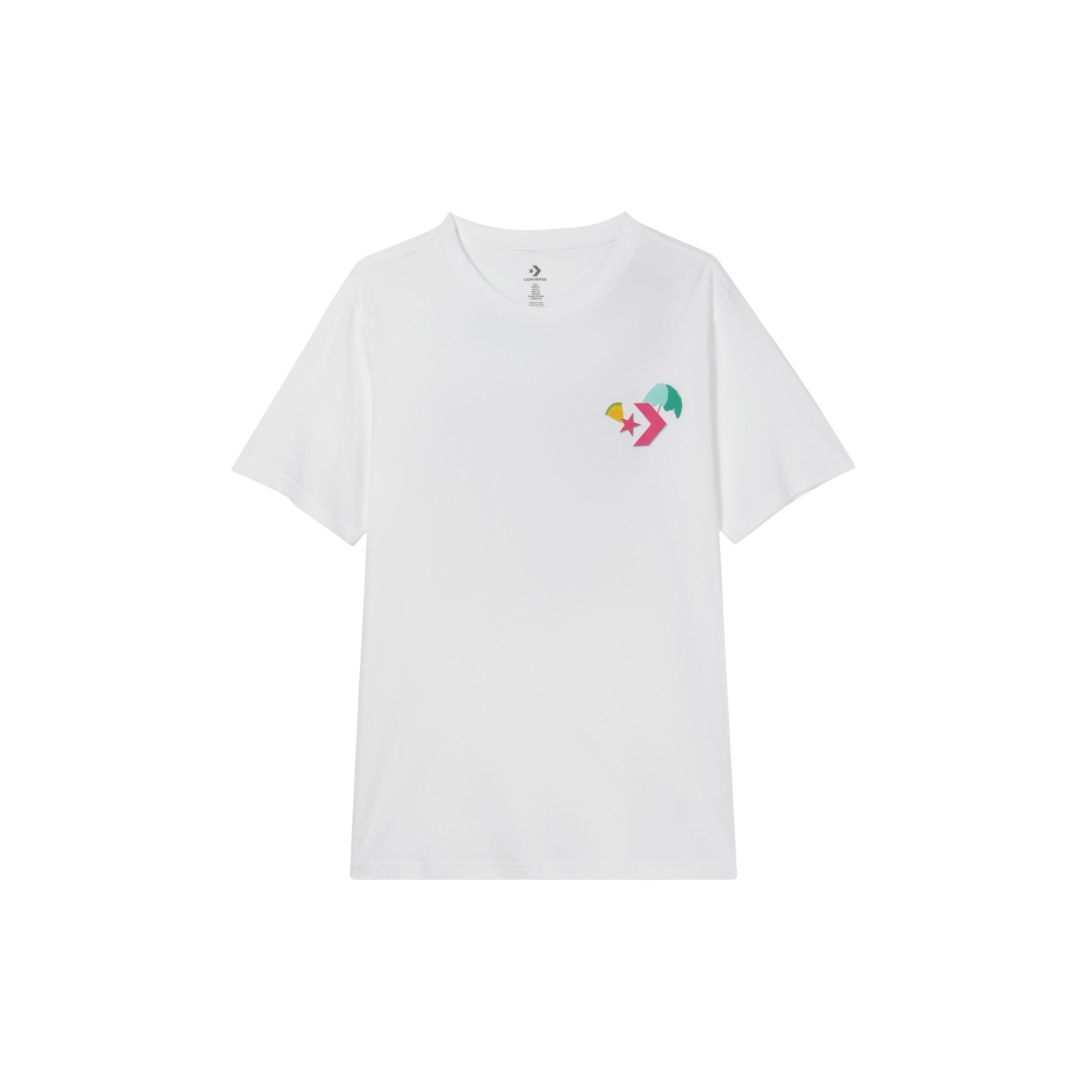 Converse Tropical Drink T-shirt Asia Sizing White Men s 10024749-A02 XL