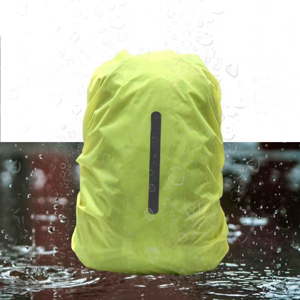 

Backpack Rain Cover Dustproof Reflective Rucksack for Camping Green_S