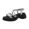 Fashion Womens French Platform Sandals 2025 Summer Boho Woven Roman Sandals Retro Beach Casual Shoes Lightweight Comfortable Chic Trendy