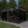 VidaXL Gazebo with Mosquito Net and LED Lights Garden Belvedere Outdoor Pavilion Reception Tent Marquee 3070317